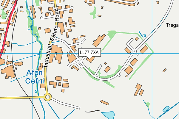 LL77 7XA map - OS VectorMap District (Ordnance Survey)