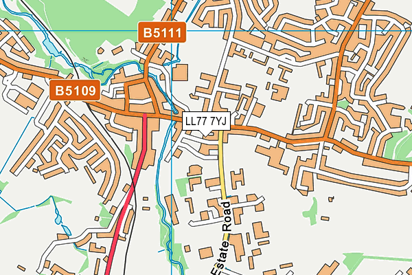 LL77 7YJ map - OS VectorMap District (Ordnance Survey)