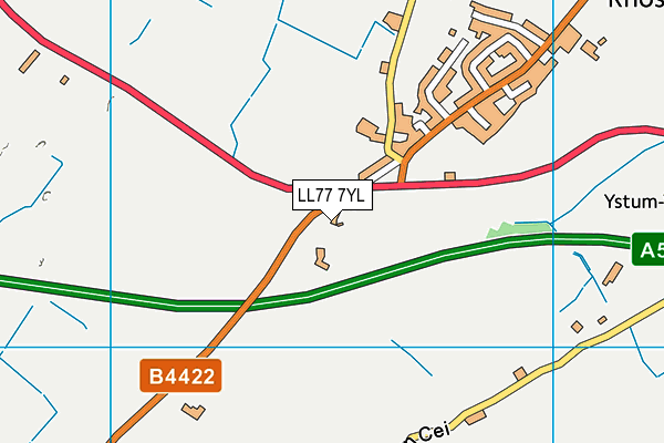 LL77 7YL map - OS VectorMap District (Ordnance Survey)