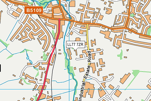 LL77 7ZR map - OS VectorMap District (Ordnance Survey)