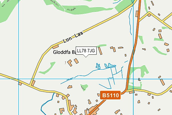 LL78 7JG map - OS VectorMap District (Ordnance Survey)