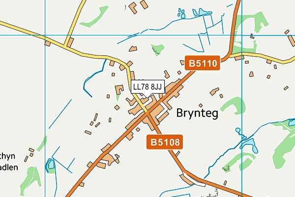 LL78 8JJ map - OS VectorMap District (Ordnance Survey)