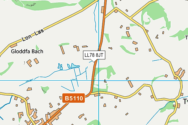 LL78 8JT map - OS VectorMap District (Ordnance Survey)