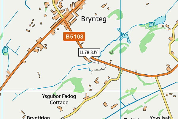 LL78 8JY map - OS VectorMap District (Ordnance Survey)