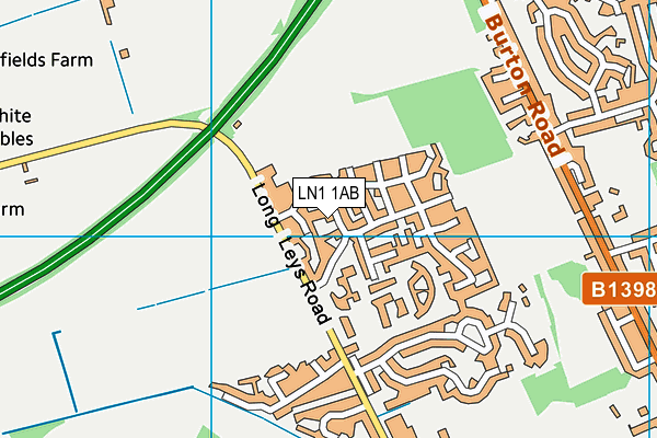 LN1 1AB map - OS VectorMap District (Ordnance Survey)