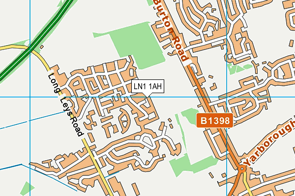 LN1 1AH map - OS VectorMap District (Ordnance Survey)