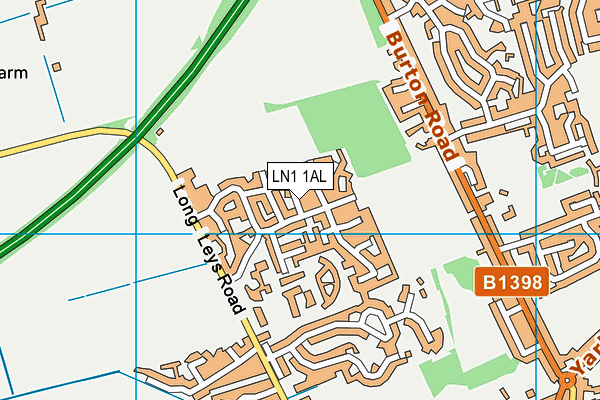 LN1 1AL map - OS VectorMap District (Ordnance Survey)