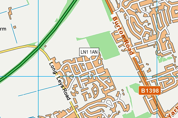 LN1 1AN map - OS VectorMap District (Ordnance Survey)