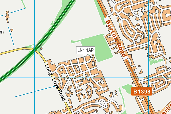 LN1 1AP map - OS VectorMap District (Ordnance Survey)