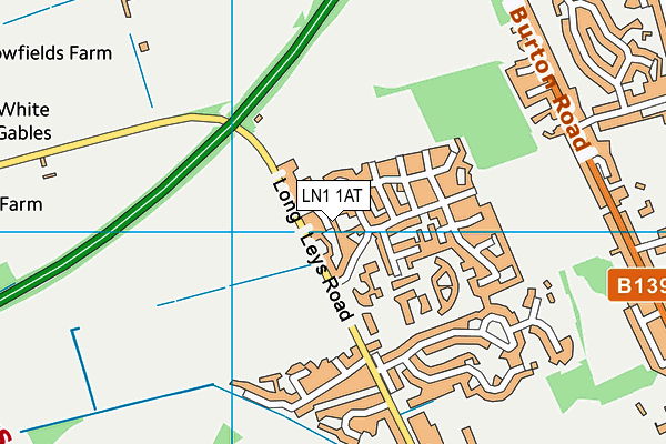 LN1 1AT map - OS VectorMap District (Ordnance Survey)