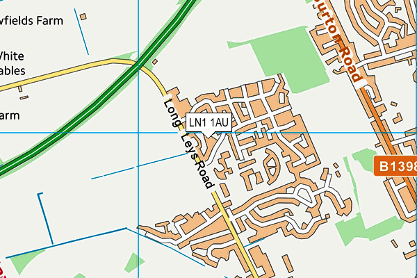 LN1 1AU map - OS VectorMap District (Ordnance Survey)
