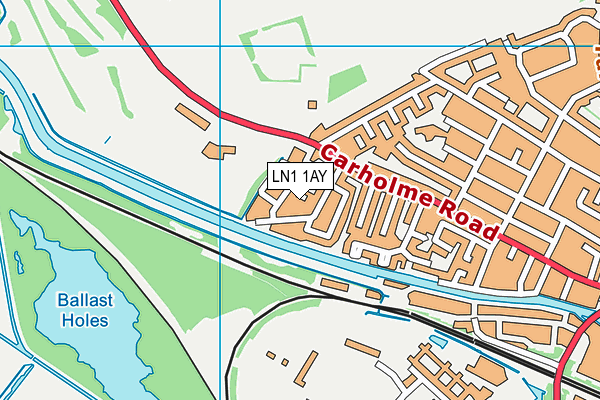 LN1 1AY map - OS VectorMap District (Ordnance Survey)
