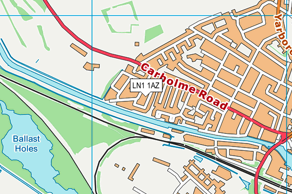LN1 1AZ map - OS VectorMap District (Ordnance Survey)