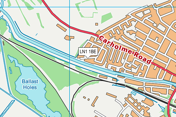 LN1 1BE map - OS VectorMap District (Ordnance Survey)