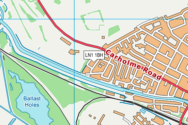 LN1 1BH map - OS VectorMap District (Ordnance Survey)