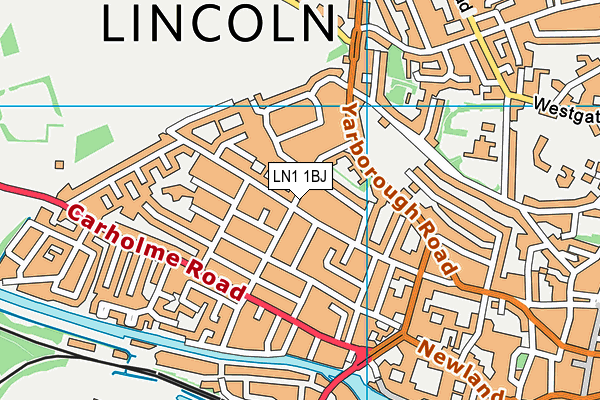 LN1 1BJ map - OS VectorMap District (Ordnance Survey)