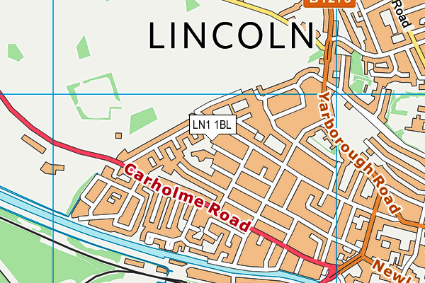 LN1 1BL map - OS VectorMap District (Ordnance Survey)