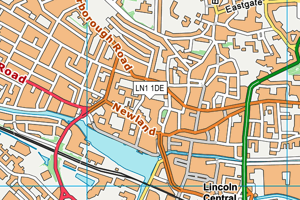 LN1 1DE map - OS VectorMap District (Ordnance Survey)