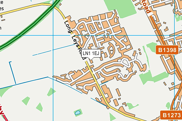 LN1 1EJ map - OS VectorMap District (Ordnance Survey)