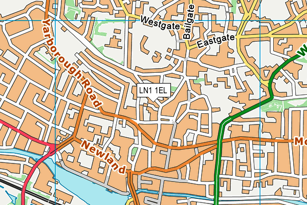 LN1 1EL map - OS VectorMap District (Ordnance Survey)