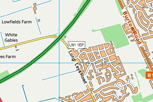 LN1 1EP map - OS VectorMap District (Ordnance Survey)