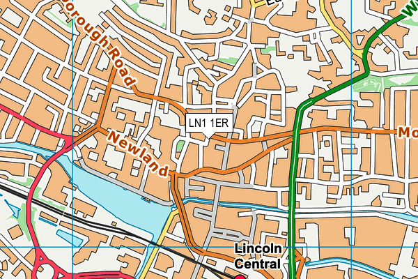 LN1 1ER map - OS VectorMap District (Ordnance Survey)