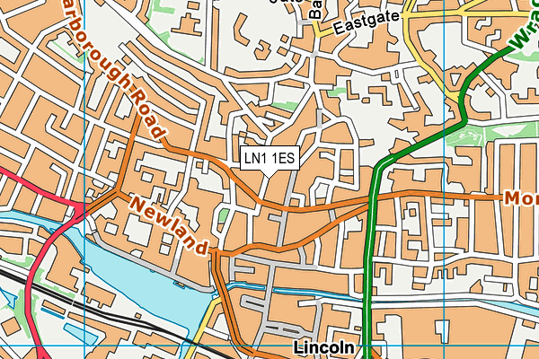 LN1 1ES map - OS VectorMap District (Ordnance Survey)