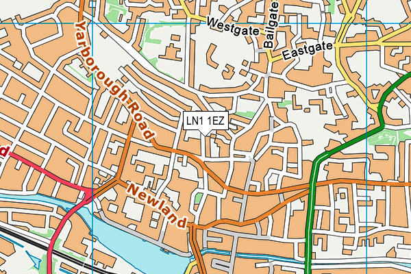 LN1 1EZ map - OS VectorMap District (Ordnance Survey)