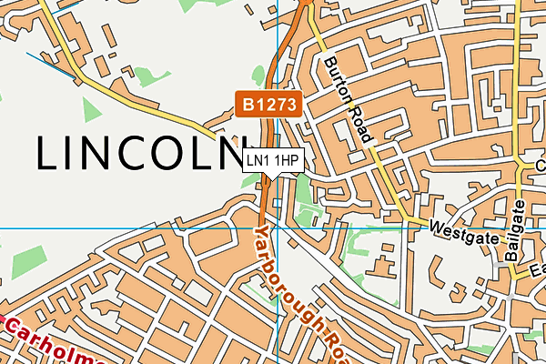 LN1 1HP map - OS VectorMap District (Ordnance Survey)