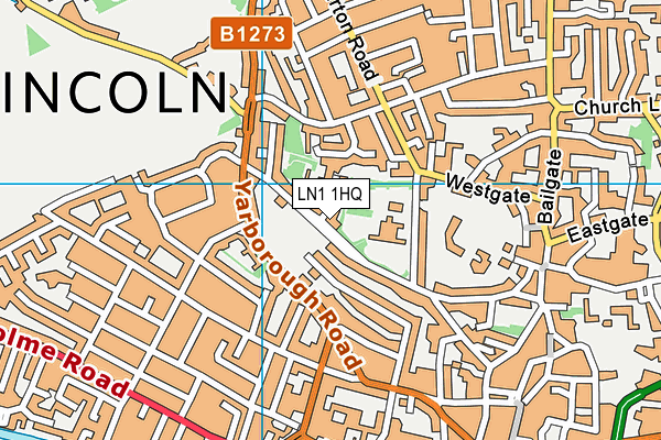 LN1 1HQ map - OS VectorMap District (Ordnance Survey)