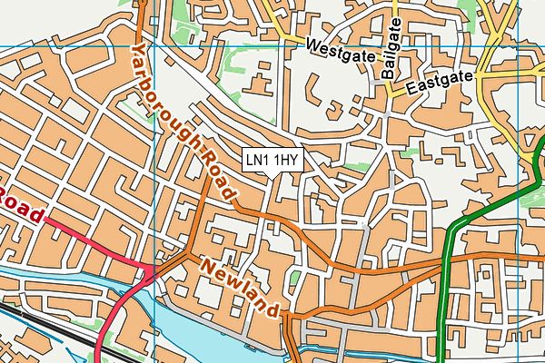 LN1 1HY map - OS VectorMap District (Ordnance Survey)