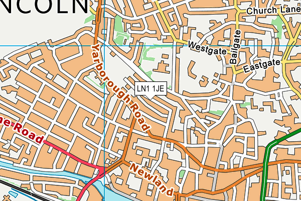 LN1 1JE map - OS VectorMap District (Ordnance Survey)