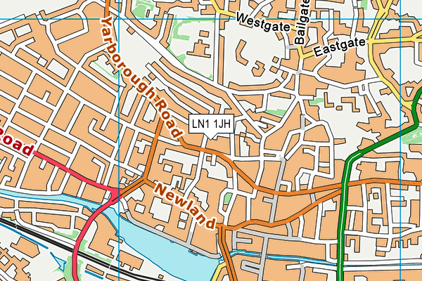 LN1 1JH map - OS VectorMap District (Ordnance Survey)