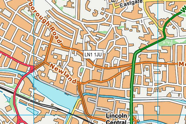 LN1 1JU map - OS VectorMap District (Ordnance Survey)