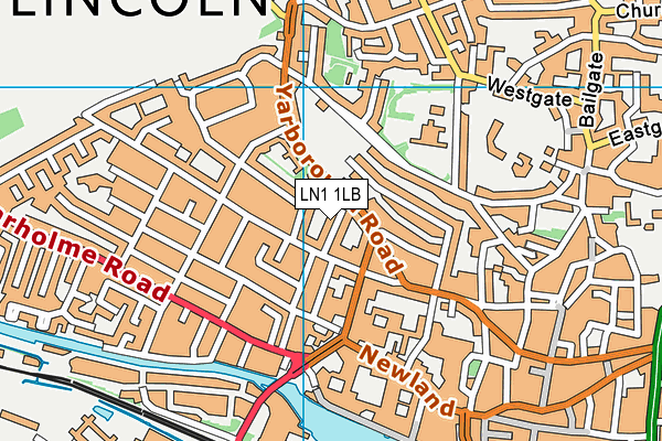 LN1 1LB map - OS VectorMap District (Ordnance Survey)