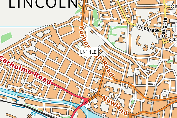 LN1 1LE map - OS VectorMap District (Ordnance Survey)