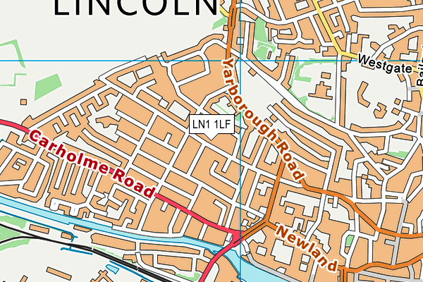 LN1 1LF map - OS VectorMap District (Ordnance Survey)