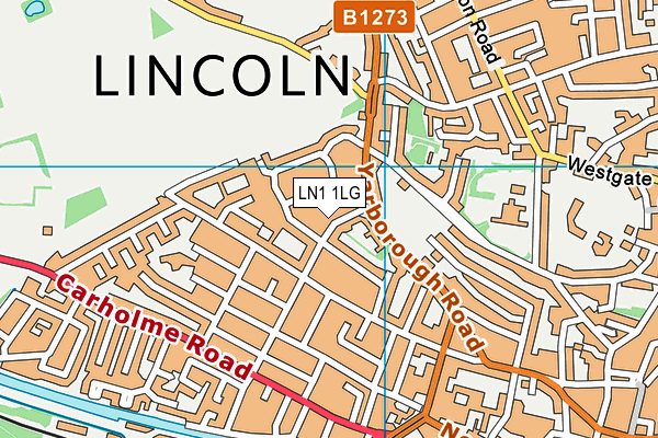 LN1 1LG map - OS VectorMap District (Ordnance Survey)