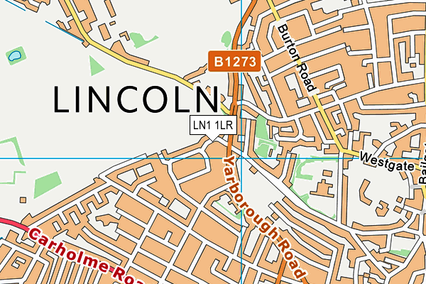 LN1 1LR map - OS VectorMap District (Ordnance Survey)