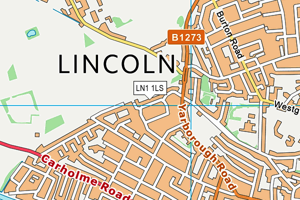 LN1 1LS map - OS VectorMap District (Ordnance Survey)
