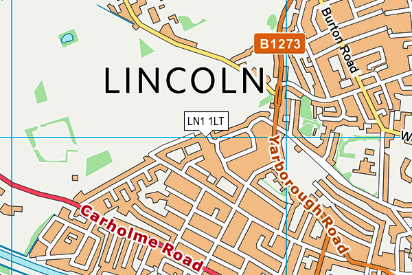 LN1 1LT map - OS VectorMap District (Ordnance Survey)