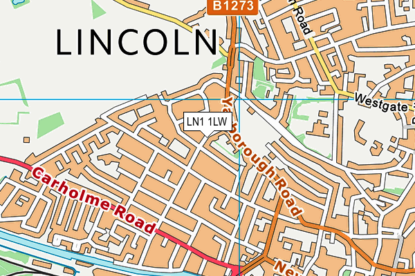 The St Faith and St Martin Church of England Junior School, Lincoln map (LN1 1LW) - OS VectorMap District (Ordnance Survey)