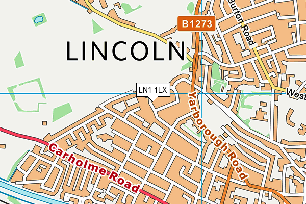 LN1 1LX map - OS VectorMap District (Ordnance Survey)