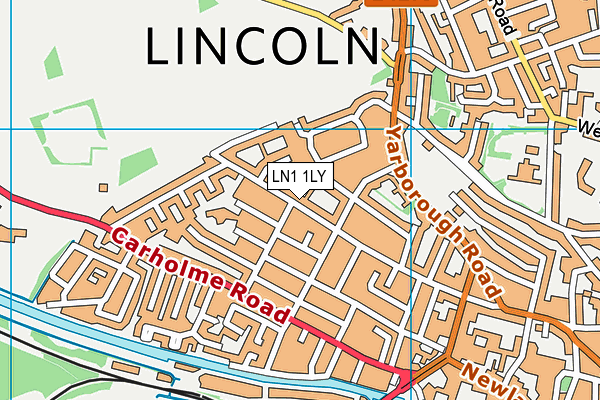 LN1 1LY map - OS VectorMap District (Ordnance Survey)