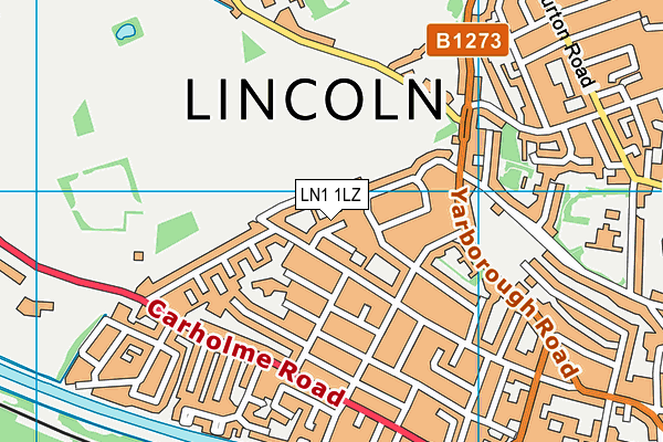 LN1 1LZ map - OS VectorMap District (Ordnance Survey)