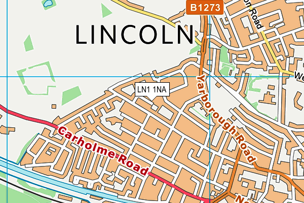 LN1 1NA map - OS VectorMap District (Ordnance Survey)