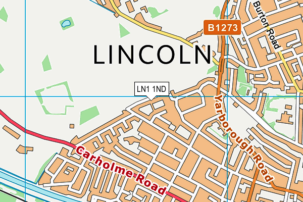 LN1 1ND map - OS VectorMap District (Ordnance Survey)