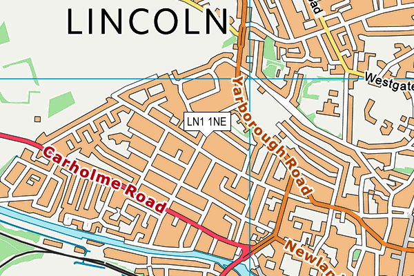 LN1 1NE map - OS VectorMap District (Ordnance Survey)