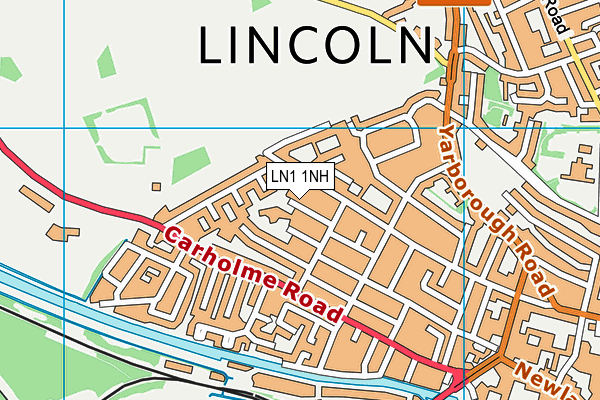 LN1 1NH map - OS VectorMap District (Ordnance Survey)