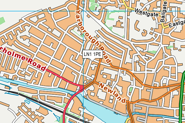 LN1 1PE map - OS VectorMap District (Ordnance Survey)